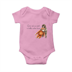 Punch Mokey Baby Onesie Some Of Us Need a Little Extra Love TS14 Light Pink Print Your Wear