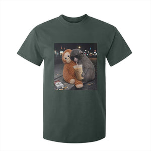Punch Mokey T Shirt For Kid Funny Drinking Diet Coke Sunglasses Street Meme TS14 Dark Forest Green Print Your Wear