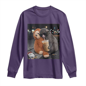 Punch Mokey Long Sleeve Shirt Funny Drinking Diet Coke Sunglasses Street Meme TS14 Purple Print Your Wear