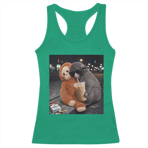 Punch Mokey Racerback Tank Top Funny Drinking Diet Coke Sunglasses Street Meme TS14 Irish Green Print Your Wear
