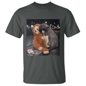 Punch Mokey T Shirt Funny Drinking Diet Coke Sunglasses Street Meme TS14 Dark Heather Print Your Wear