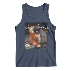 Punch Mokey Meme Tank Top Funny Drinking Iced Coffee Sunglasses Street TS14