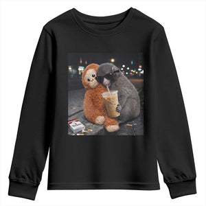 Punch Mokey Youth Sweatshirt Funny Drinking Diet Coke Sunglasses Street Meme TS14 Black Print Your Wear