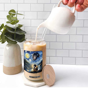 Punch Mokey Glass Can Viral Baby Monkey Starry Night Van Gogh TS14 Print Your Wear