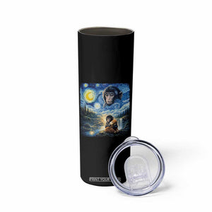 Punch Mokey Skinny Tumbler Viral Baby Monkey Starry Night Van Gogh TS14 Print Your Wear