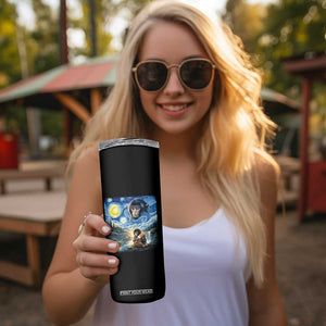 Punch Mokey Skinny Tumbler Viral Baby Monkey Starry Night Van Gogh TS14 Print Your Wear