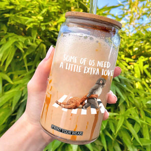 Punch Mokey Meme Glass Can Some Of Us Need a Little Extra Love TS14 Black Print Your Wear