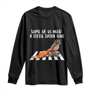 Punch Mokey Meme Long Sleeve Shirt Some Of Us Need a Little Extra Love TS14 Black Print Your Wear