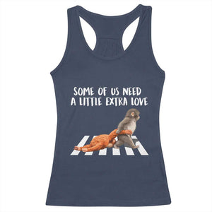 Punch Mokey Meme Racerback Tank Top Some Of Us Need a Little Extra Love TS14 Navy Print Your Wear
