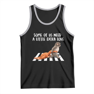 Punch Mokey Meme Tank Top Some Of Us Need a Little Extra Love TS14 Black Athletic Heather Print Your Wear