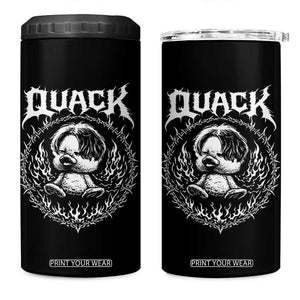 Funny Duck Metal Concert 4 in 1 Can Cooler Tumbler Rock Music Quack Meme TS14 One Size: 16 oz Black Print Your Wear