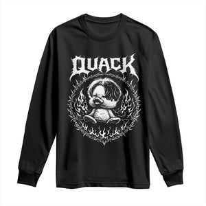 Funny Duck Metal Concert Long Sleeve Shirt Rock Music Quack Meme TS14 Black Print Your Wear