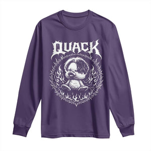 Funny Duck Metal Concert Long Sleeve Shirt Rock Music Quack Meme TS14 Purple Print Your Wear