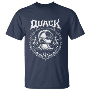 Funny Duck Metal Concert T Shirt Rock Music Quack Meme TS14 Navy Print Your Wear