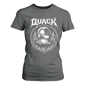 Funny Duck Metal Concert T Shirt For Women Rock Music Quack Meme TS14 Dark Heather Print Your Wear