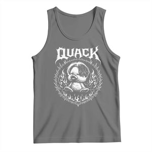 Funny Duck Metal Concert Tank Top Rock Music Quack Meme TS14 Black Heather Print Your Wear