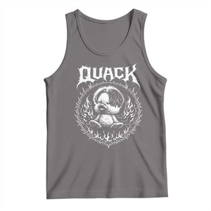 Funny Duck Metal Concert Tank Top Rock Music Quack Meme TS14 Deep Heather Print Your Wear