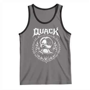 Funny Duck Metal Concert Tank Top Rock Music Quack Meme TS14 Deep Heather Black Print Your Wear