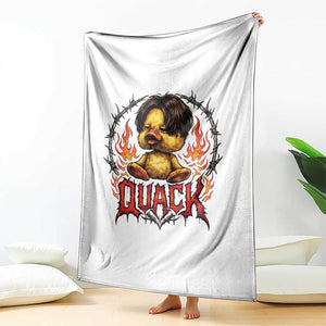 Funny Duck Metal Concert Throw Blanket Rock Band Quack Meme TS14 Print Your Wear