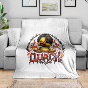 Funny Duck Metal Concert Throw Blanket Rock Band Quack Meme TS14 Print Your Wear