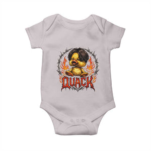 Funny Duck Metal Concert Baby Onesie Rock Band Quack Meme TS14 Ice Gray Print Your Wear