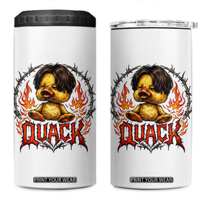 Funny Duck Metal Concert 4 in 1 Can Cooler Tumbler Rock Band Quack Meme TS14 One Size: 16 oz White Print Your Wear