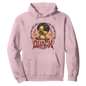 Funny Duck Metal Concert Hoodie Rock Band Quack Meme TS14 Light Pink Print Your Wear