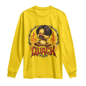 Funny Duck Metal Concert Long Sleeve Shirt Rock Band Quack Meme TS14 Daisy Print Your Wear