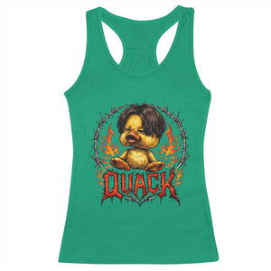 Funny Duck Metal Concert Racerback Tank Top Rock Band Quack Meme TS14 Irish Green Print Your Wear