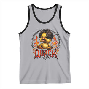 Funny Duck Metal Concert Tank Top Rock Band Quack Meme TS14 Athletic Heather Black Print Your Wear