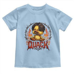 Funny Duck Metal Concert Toddler T Shirt Rock Band Quack Meme TS14 Light Blue Print Your Wear
