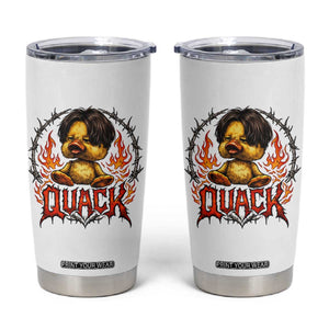 Funny Duck Metal Concert Tumbler Cup Rock Band Quack Meme TS14 White Print Your Wear
