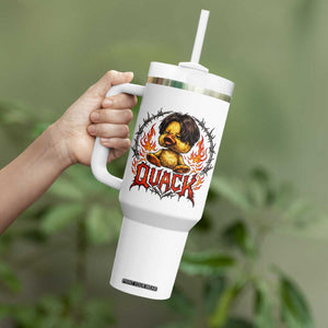 Funny Duck Metal Concert Tumbler With Handle Rock Band Quack Meme TS14 Print Your Wear