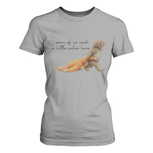 Punch Mokey T Shirt For Women Viral Trend Baby Monkey Meme TS14 Sport Gray Print Your Wear