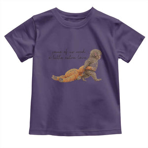Punch Mokey Toddler T Shirt Viral Trend Baby Monkey Meme TS14 Purple Print Your Wear