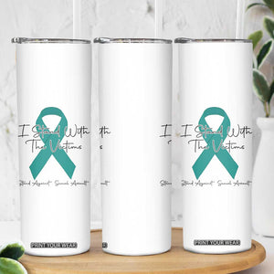 Sexual Assault Awareness Skinny Tumbler I Stand With The Victims TS14 Print Your Wear