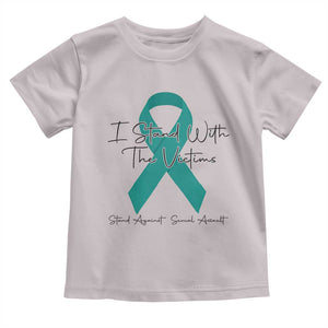 Sexual Assault Awareness Toddler T Shirt I Stand With The Victims TS14 Ice Gray Print Your Wear
