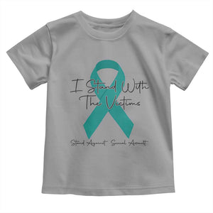 Sexual Assault Awareness Toddler T Shirt I Stand With The Victims TS14 Sport Gray Print Your Wear