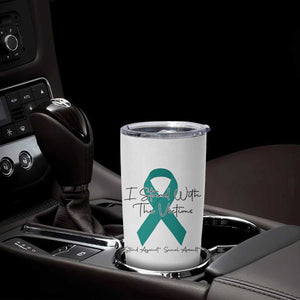 Sexual Assault Awareness Tumbler Cup I Stand With The Victims TS14 Print Your Wear