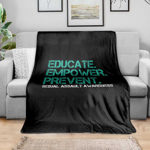 Sexual Assault Awareness Throw Blanket Educate Empower Prevent TS14 Print Your Wear