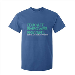 Sexual Assault Awareness T Shirt For Kid Educate Empower Prevent TS14 Royal Blue Print Your Wear