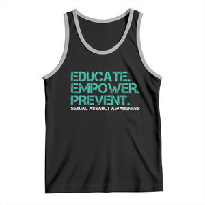 Sexual Assault Awareness Tank Top Educate Empower Prevent TS14 Black Athletic Heather Print Your Wear
