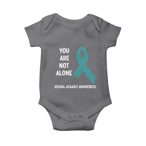 Sexual Assault Awareness Baby Onesie You Are Not Alone TS14 Charcoal Print Your Wear