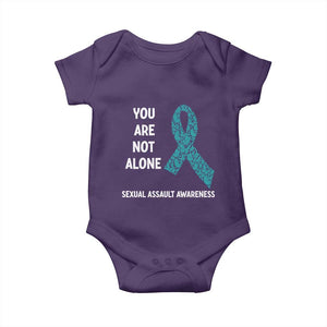 Sexual Assault Awareness Baby Onesie You Are Not Alone TS14 Purple Print Your Wear