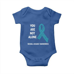 Sexual Assault Awareness Baby Onesie You Are Not Alone TS14 Royal Blue Print Your Wear