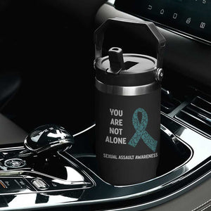 Sexual Assault Awareness Flip Straw Tumbler You Are Not Alone TS14 Print Your Wear