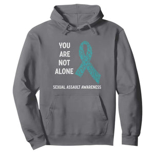 Sexual Assault Awareness Hoodie You Are Not Alone TS14 Charcoal Print Your Wear