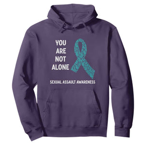 Sexual Assault Awareness Hoodie You Are Not Alone TS14 Purple Print Your Wear