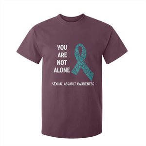 Sexual Assault Awareness T Shirt For Kid You Are Not Alone TS14 Maroon Print Your Wear