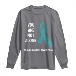 Sexual Assault Awareness Long Sleeve Shirt You Are Not Alone TS14 Charcoal Print Your Wear